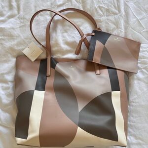 Kate Spade Abstract Purple and Gray Tote